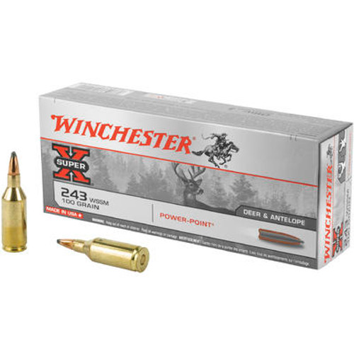 Winchester 243 WSSM 100 Grain 20 Round Box
