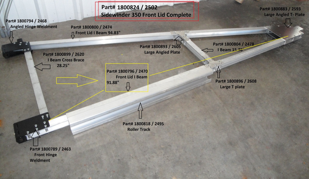 Front I-Beam - 91.88", Sidewinder 350 (20-2470/1800796)