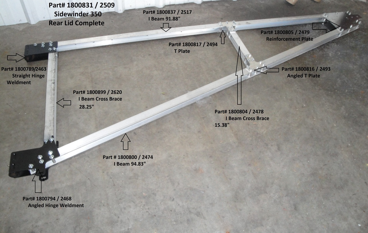 Rear Lid Assembly, Sidewinder 350