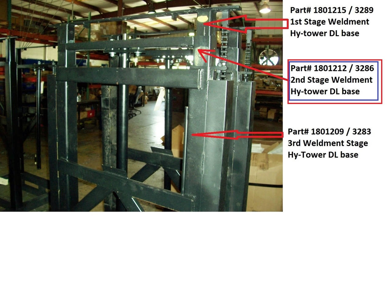 Hy-Tower DL Base - Weldment - 2ND Stage - Ships By Truckline (20-3286/1801212)