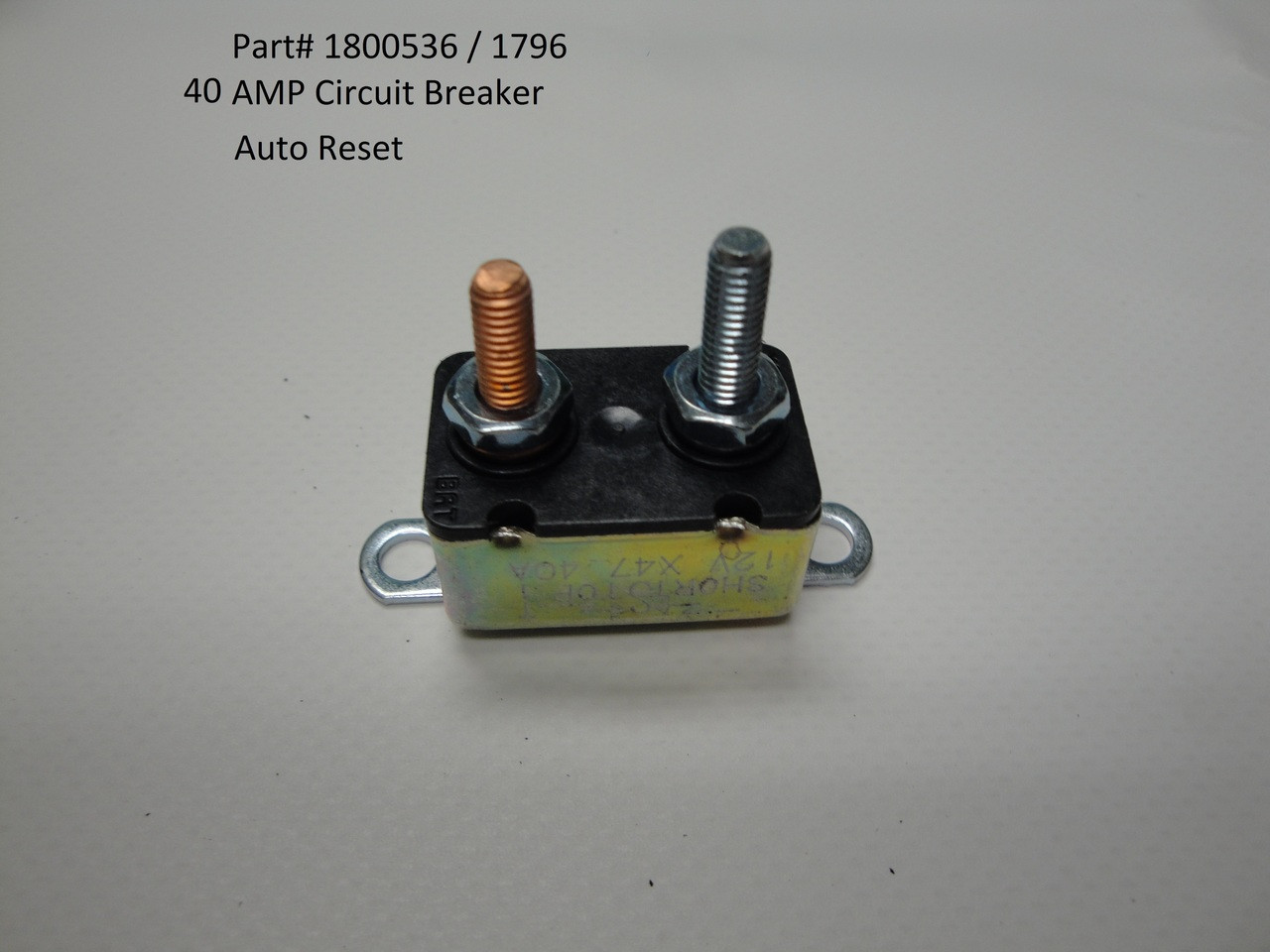 Circuit Breaker, 40 Amp, Auto Reset (20-1796/1800536)