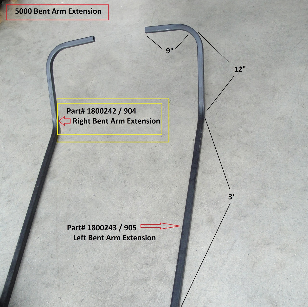 Bent Arm Curb Side 5000 (20-904/1800242)