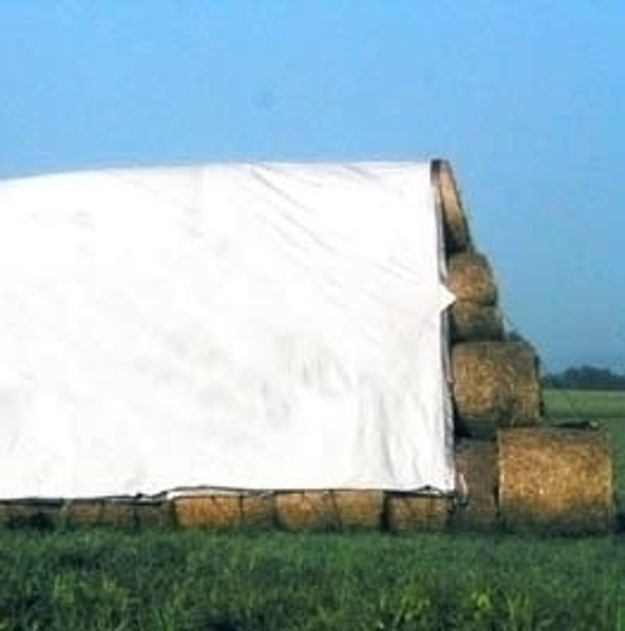 25X 48 Ts-12000 Black/Silver Hay Tarp  W/Web Reinforced Hems, Spur Grommets 24" Apart & Grab Loops 4 Apart