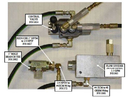Hydraulic Fitting - 4JIC X 1/4NPT X MI90 (20-572/1800112)