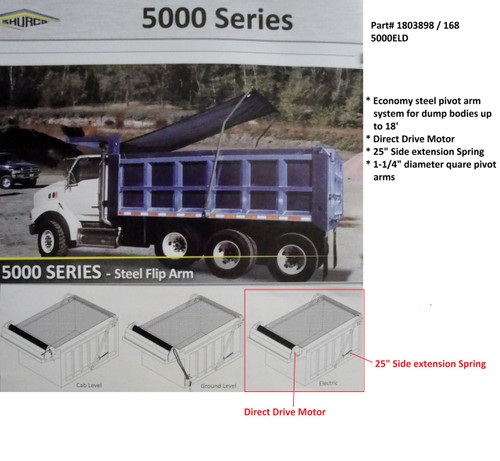 5000ELD?? Dump Truck Roll Tarp System, Complete System (20-168/1803898)