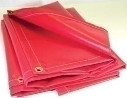 16' X 20' 13 oz.. Red Vinyl Flame Retardant Laminated Tarp