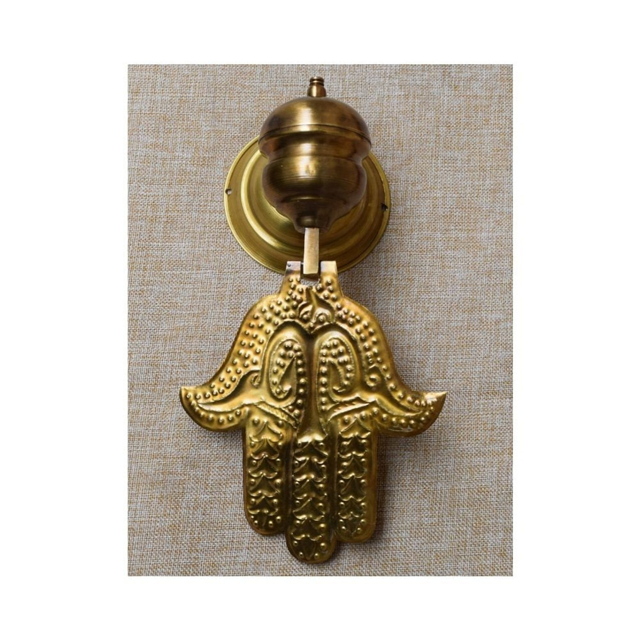 Moroccan Brass Hand of Hamsa Wall Hook - Souk and Soul