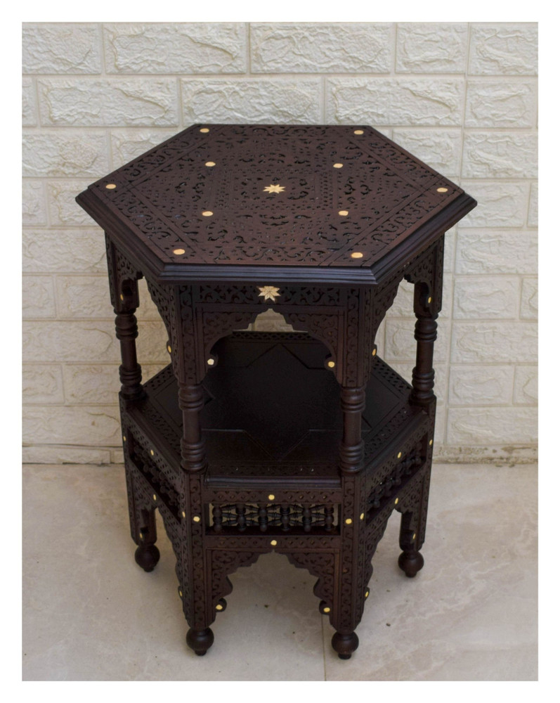 Mashrabiya Side Table 24 × 16 in
