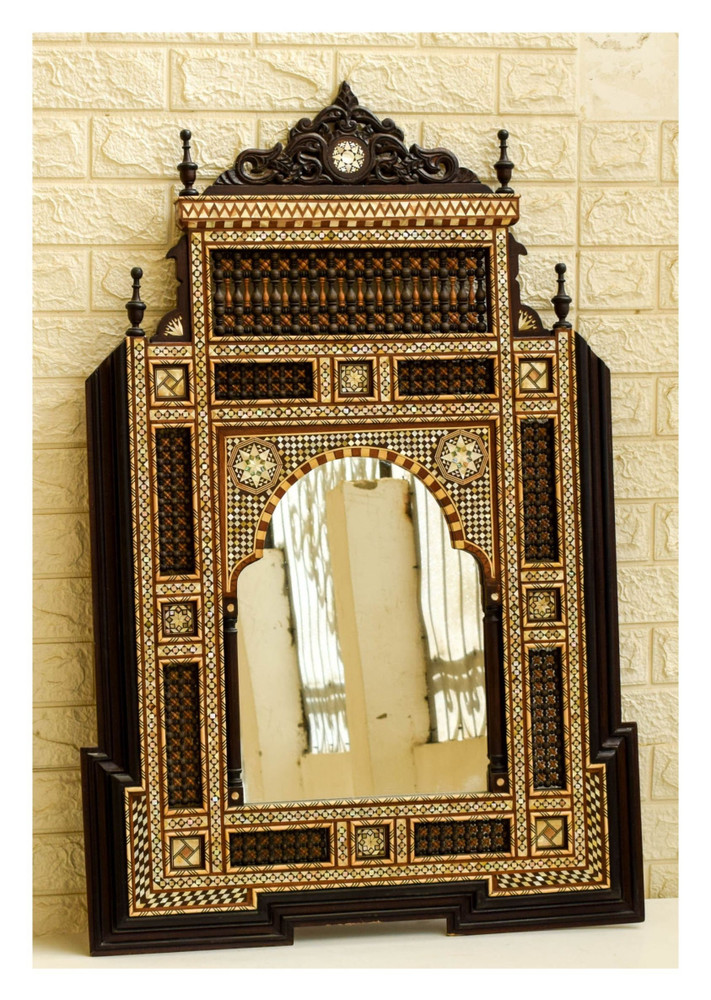 Mashrabiya Mother of Pearl Mirror 40 in