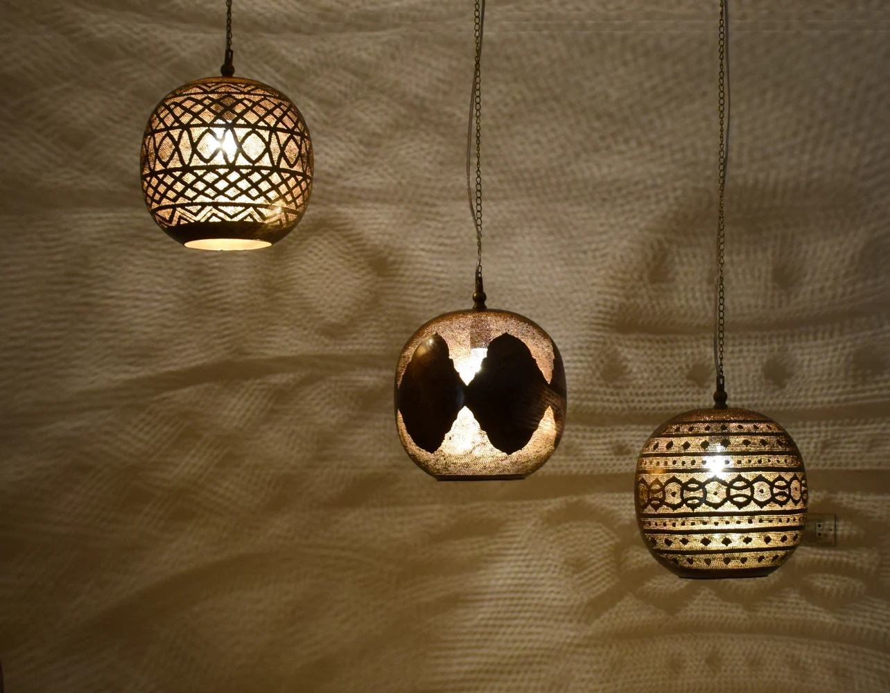 Bronze Moroccan lamps