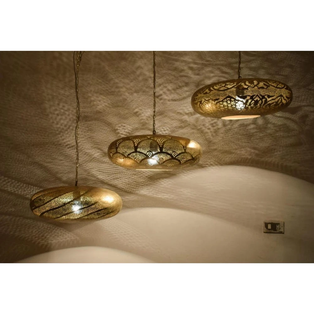 Moroccan hanging lamp cluster for boho living room decor