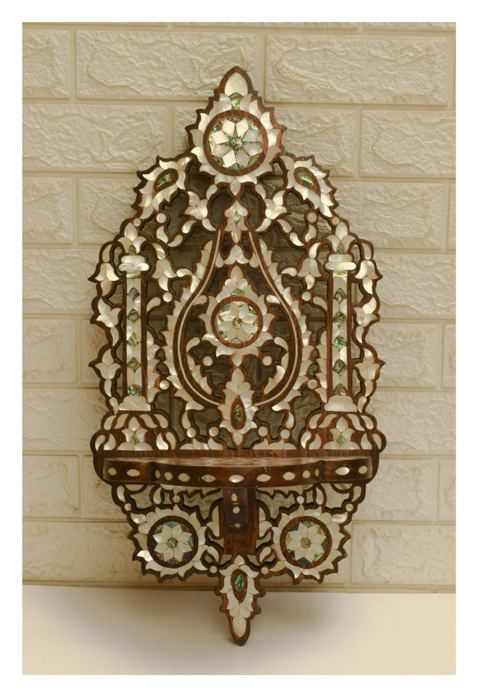 Syrian Mother of Pearl Wall Shelf 24 in