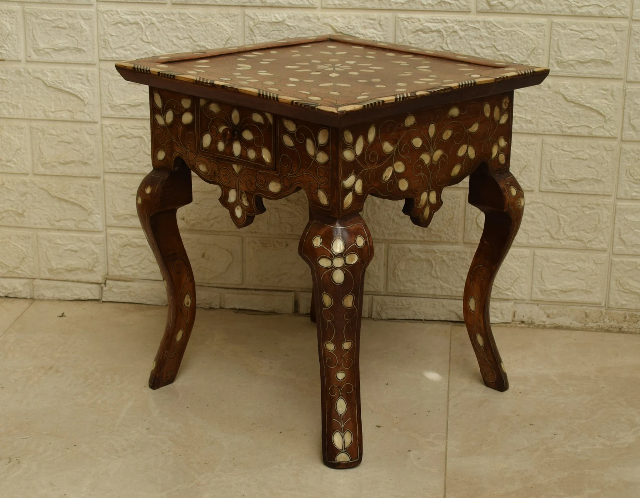 Vintage Syrian Side Table 15 in