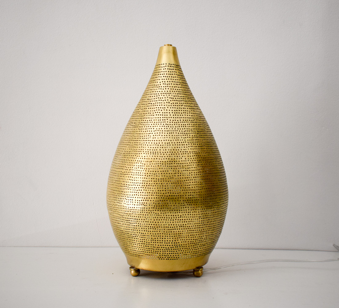 Moroccan brass floor light