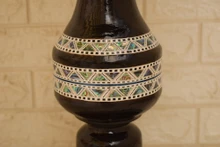 Round Inlay Pedestal Table 20 in — detail 7