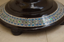 Round Inlay Pedestal Table 20 in — detail 8