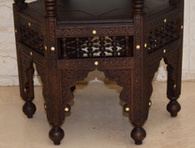 Carved Mashrabiya Side Table — view 6