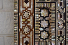 Square Moroccan Mother of Pearl Mirror Frame — view 5