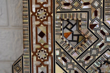 Square Moroccan Mother of Pearl Mirror Frame — view 6