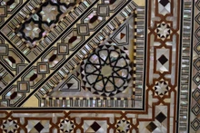 Moroccan Mother of Pearl Mirror 29 in — detail 7