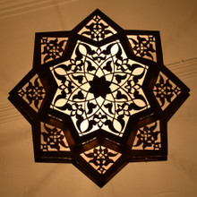 Star brass flush mount light