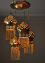 Moroccan brass pendant light