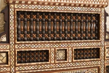 Mashrabiya Mother of Pearl Mirror 40 in — detail 1