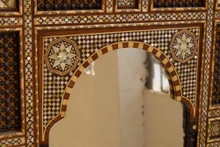 Mashrabiya Mother of Pearl Mirror 40 in — detail 4