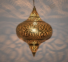 Modern brass pendant light fixture for dining room, elegant ceiling light for kitchen island or hallway decor.
