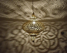 Brass ceiling pendant lamp, elegant handcrafted light fixture for dining room, kitchen island, or hallway lighting.