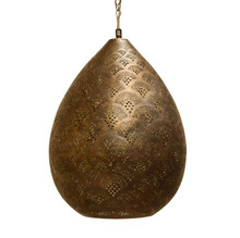 Moroccan Brass Living Room Pendant Light – Handcrafted hanging ceiling fixture with elegant brass finish, perfect for living rooms, lounges, or reading corners.
