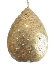 Handcrafted Brass Ceiling Light - Moroccan - detail view