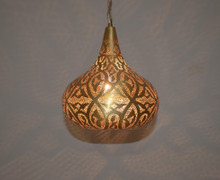 Handmade Moroccan hallway ceiling light crafted from polished brass, designed as a boho-inspired fixture to illuminate entryways and corridors with warm glow.