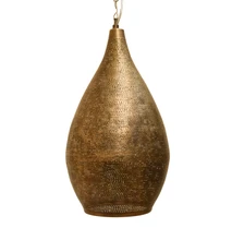 Moroccan Hanging Pendant Light for Kitchen Island – Artisan-made brass ceiling fixture providing soft golden illumination for dining tables or breakfast bars.