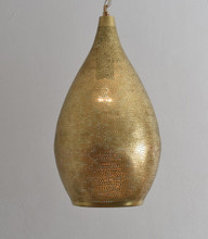 Moroccan style ceiling lamp designed as a brass hanging lantern, ideal for placement above kitchen islands or long counters.
