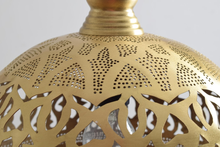 Boho Brass Moroccan Ceiling Light - side view
