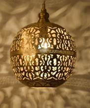 Moroccan multi pendant ceiling fixture for grand stairwell
