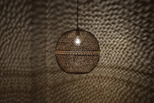 Bronze Brass Moroccan Pendant Light for Kitchen - front view