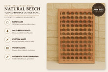 Handmade natural beech turned spindle panel, made to order by E Kenoz