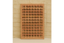 Custom natural beech turned spindle panel — hand-carved Egyptian mashrabiya woodwork