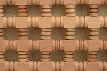 Natural beech turned spindle panel handcrafted in solid wood