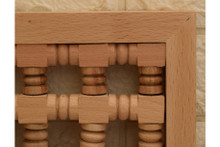 Framed turned spindle lattice panel handcrafted in solid wood