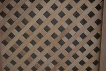 Diagonal diamond lattice panel — full view of the handcrafted wooden panel