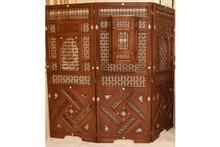 Mashrabiya room divider handcrafted in solid wood