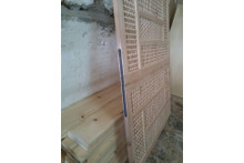 Carved mashrabiya screen in hand-cut solid wood