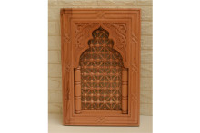 Mashrabiya lattice cabinet doors in hand-cut solid wood