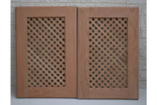 Mashrabiya lattice cabinet doors handcrafted in solid wood