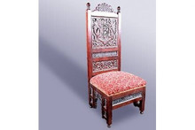Hand-carved wood chairs and majlis bench in solid wood, carved design