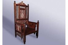 Solid wood hand-carved wood chairs and majlis bench, custom made to order