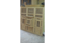 Mashrabiya balcony railing handcrafted in solid wood